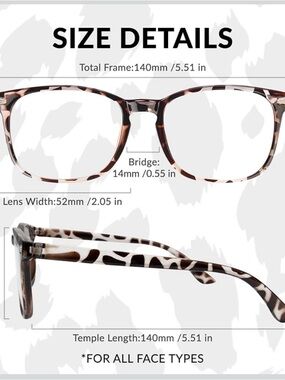 Tortoiseshell Square Reading Glasses - Brown